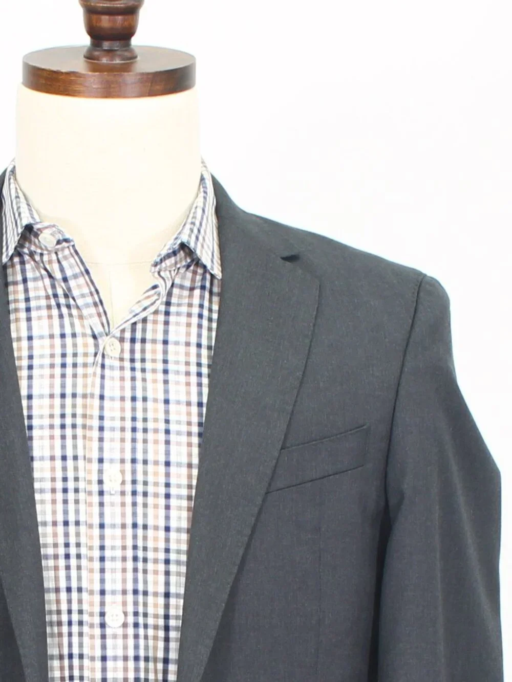 Hugo Boss 34R Gray Blazer Sport Coat Jacket 2-Button Solid Y434